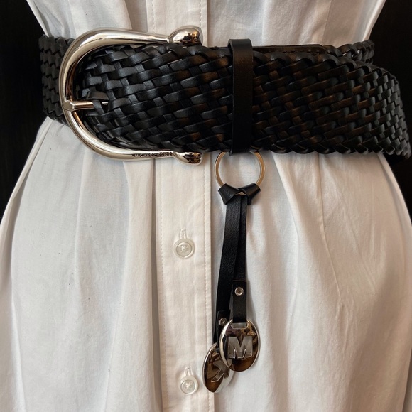 Michael Kors Braided Leather Belt